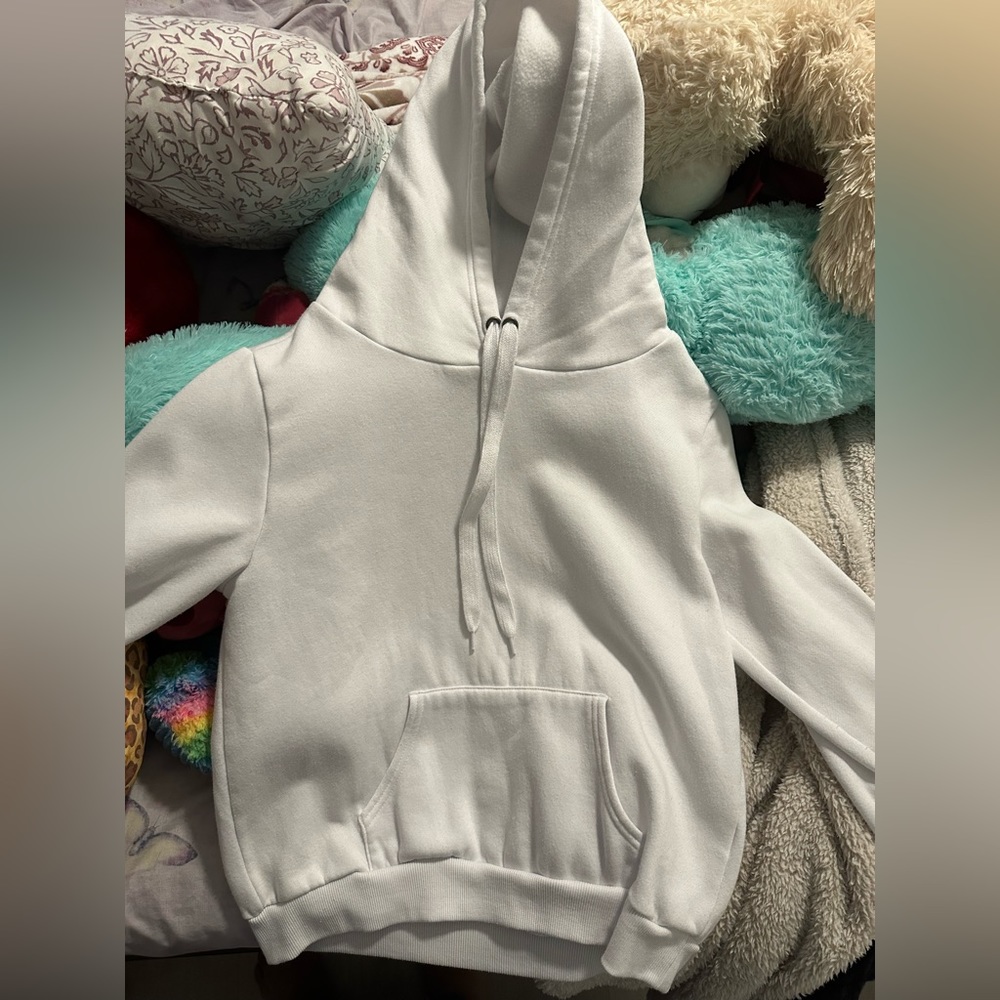 All White Hoodie| Women’s/ Teens size Medium|
